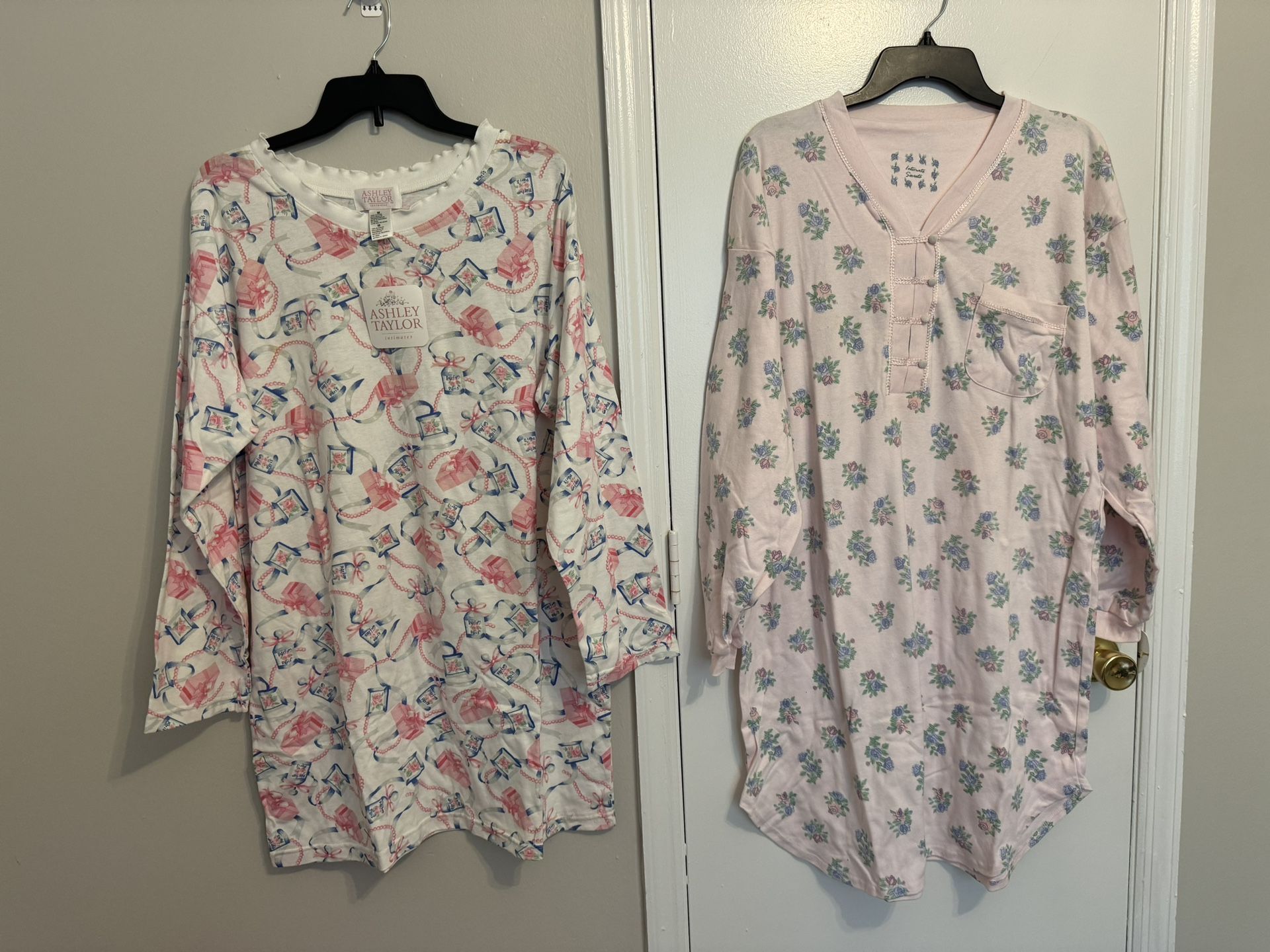 New! Women Long Sleeve Short Nightgown Size Medium