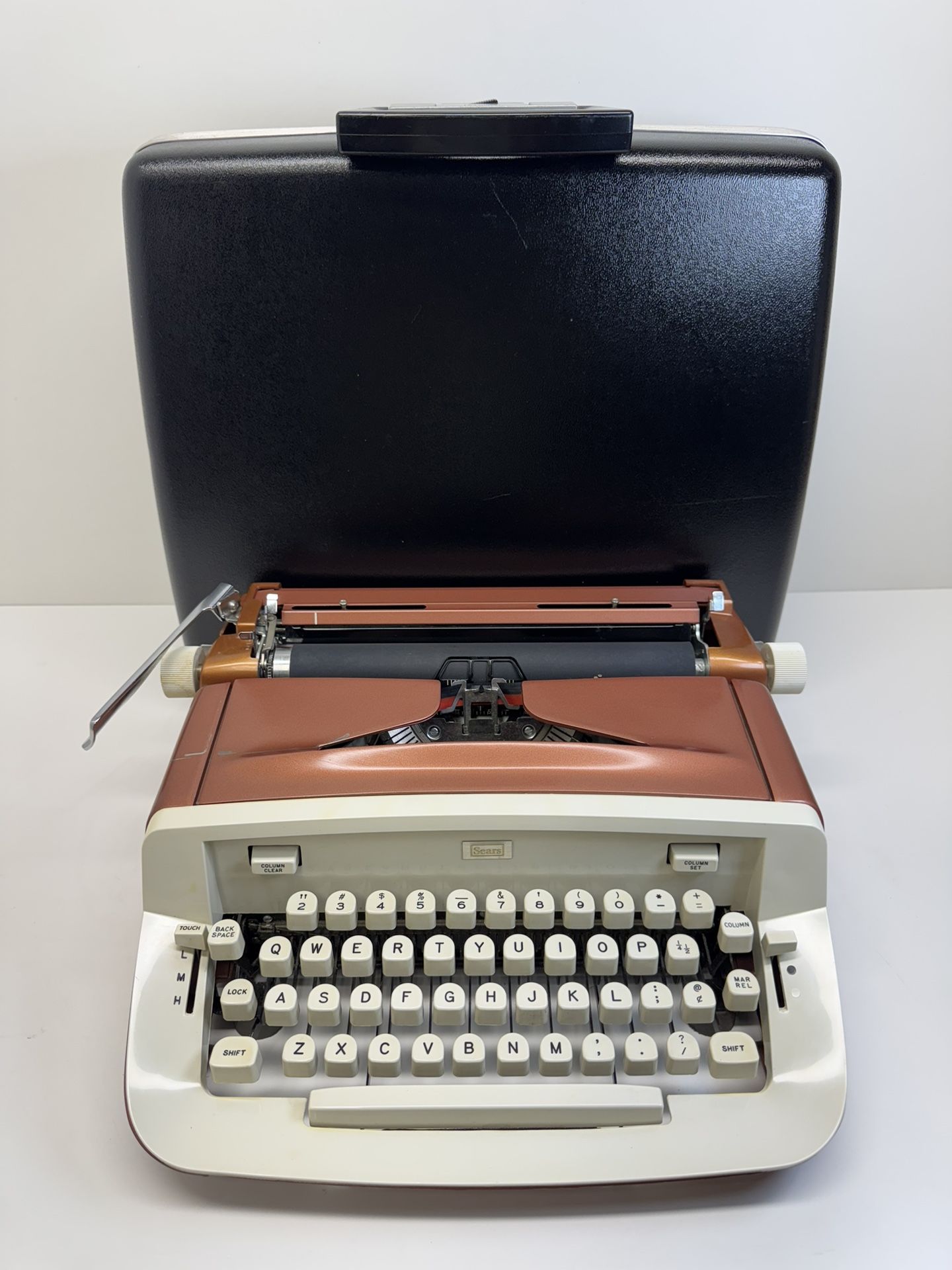 Mid-century 1960s Sears Cutlass Bronze Manual Typewriter