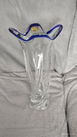 Bohemian Cobalt Vase from Egermann, 1950s