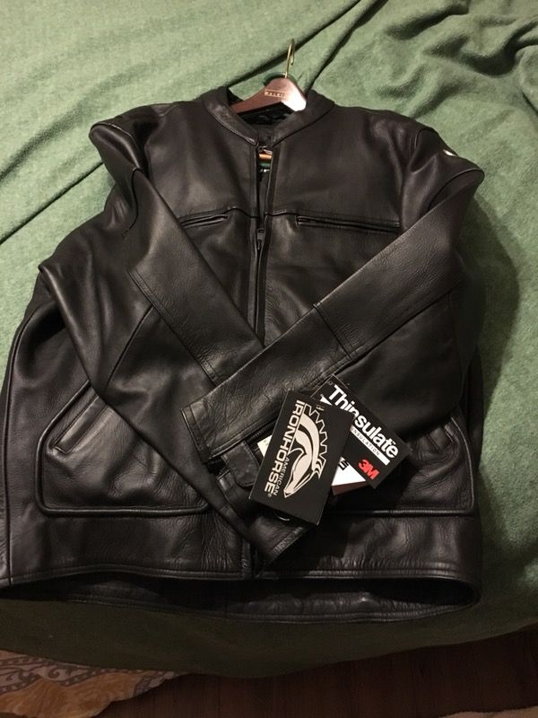 Thinsulate Ironhorse Men’s Leather Jacket Size L New