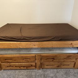 Twin Bed With Trundle And Storage 