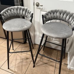 Set of grey bar stools brand new 