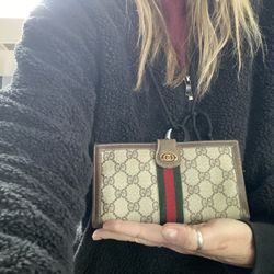 Authentic Gucci Sherry Line Clutch Wallet Vintage 80’s Excellent