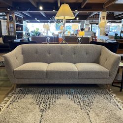 Grey Boucle Bucket Sofa