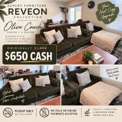 Ashley Furniture Reveon Olive Sectional Sofa