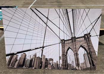 Large Brooklyn Bridge / NYC Canvas Wall Art – Modern Statement Piece 🏙️