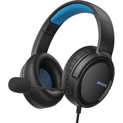 BINNUNE Wired Headset with Mic, 3.5mm Connector for School Kids Adults | Cord PC Video Gaming Headphone with Volume Control for Computer Laptop PS4 Pl
