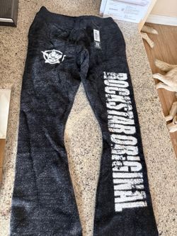 Rockstar Original Black Fuzzy Sweatpants