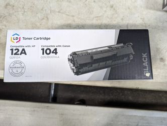 LD Toner Cartridge for HP 12A and Canon 104 Printers