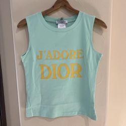 Jadore Dior Tank Top Shirt Christian Dior Vintage Retro 90’s Rare Green