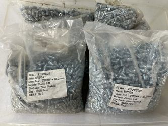 LOT OF 2,000* 1/4” x 10.3mm Class 4.8 Zinc Plated HOMT Circuit Breaker Terminal Pig Screw