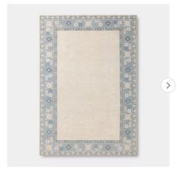 7'x10' Border Area Rug Blue