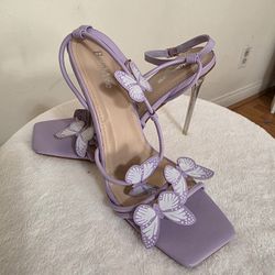 Lavander Butterfly Heels 