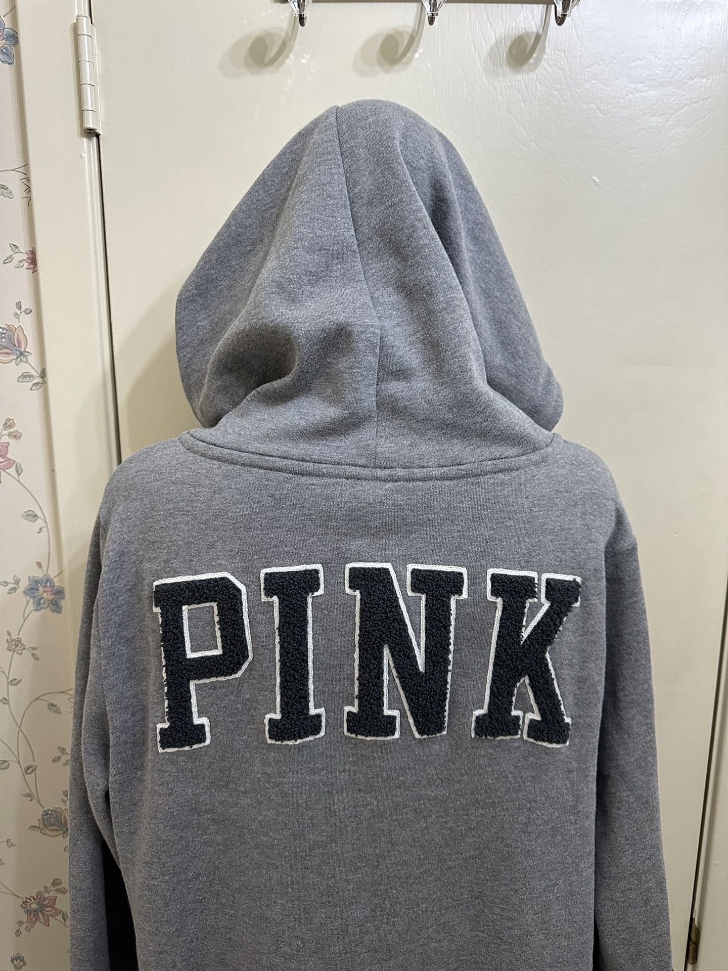 Victoria’s Secret Pink Full Zip Hoodie Jacket Size Large