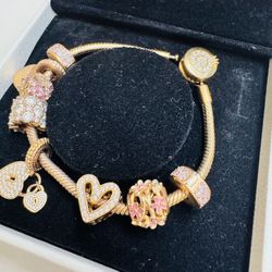 Rose Gold Pandora Bracelet 