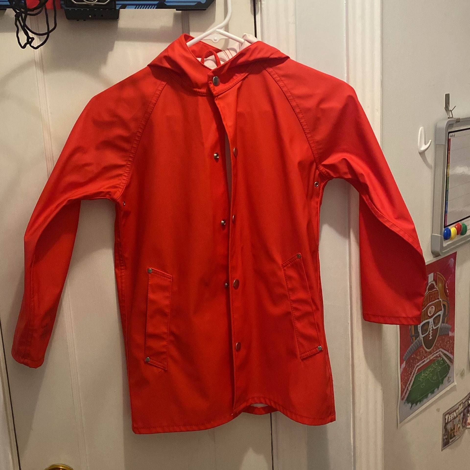 Primary Red Children’s Rain Coat Size 8-9