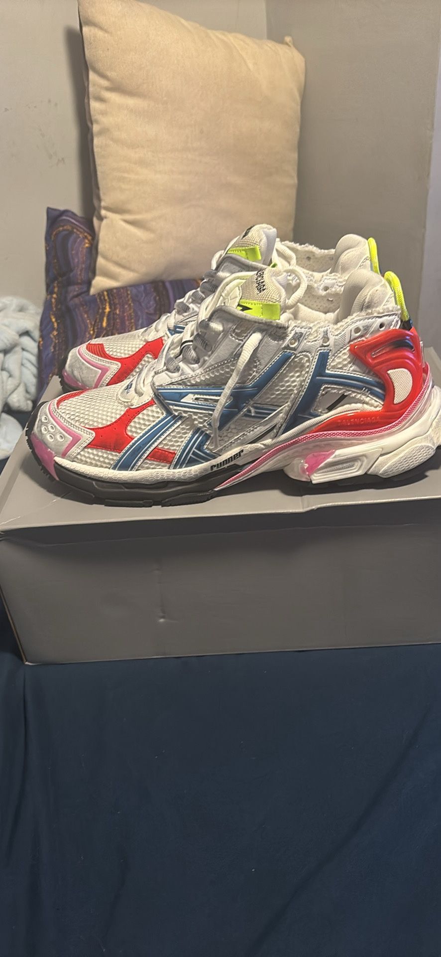Balenciaga runners multi color white