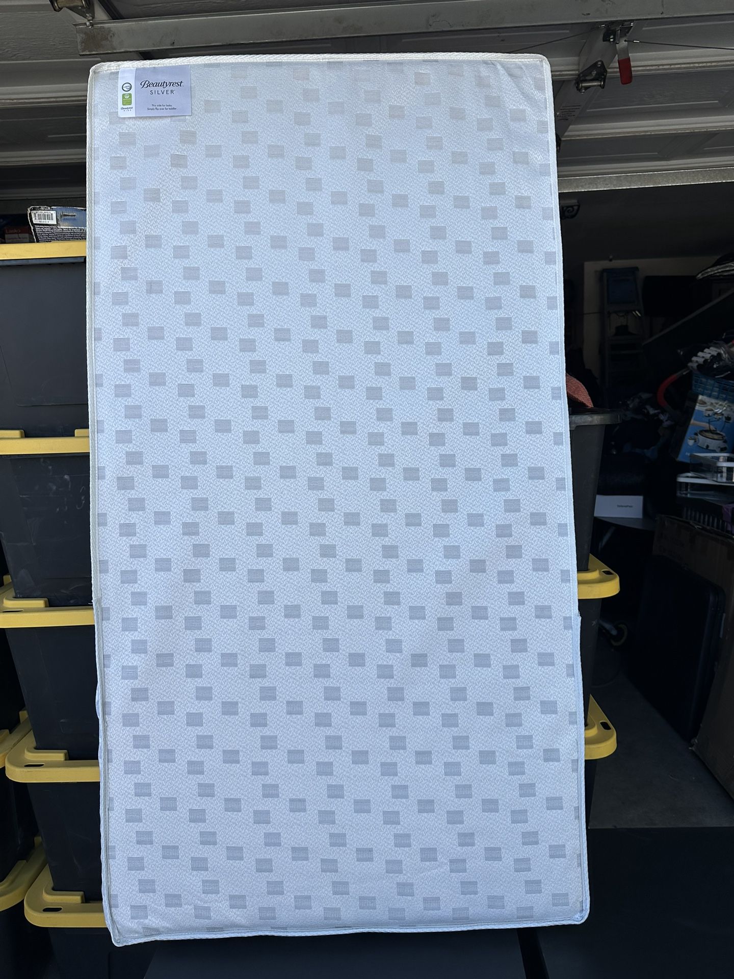 Like New Beautyrest Silver Slumbertime Crib and Toddler Mattress $25 Firm 