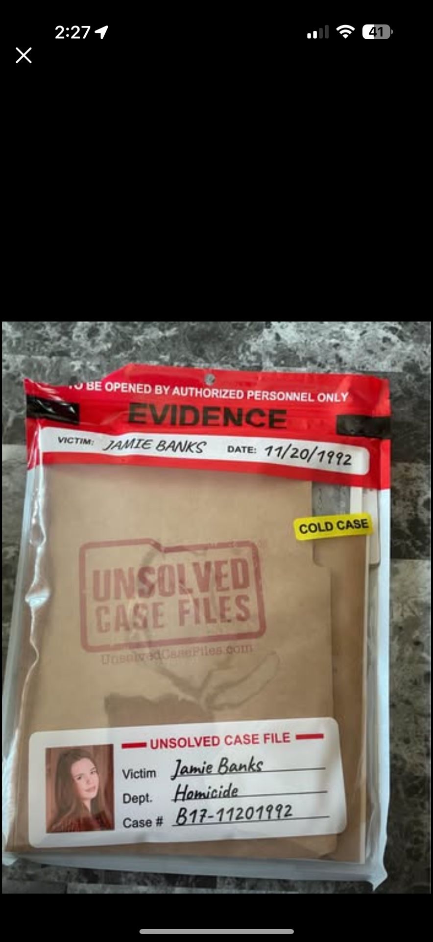 unsolved case files / cold case murder mystery game