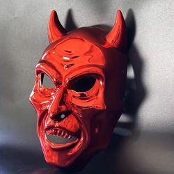 Halloween Red Devil Spooky Horror Dress Up Mask