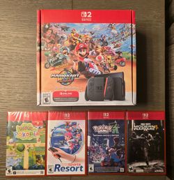 Nintendo Switch 2 Console Mario Kart Bundle with Pokopia, Pokemon Z-A, Resort Sports Modern War 4