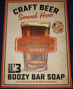 The Whiskey Ginger Boozy Bar Soap Set Craft Beer 3-Pack 31.5oz Gift Set New