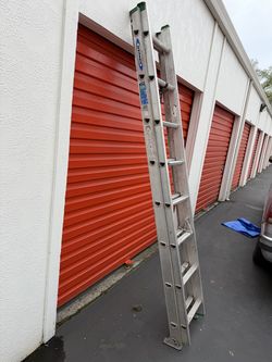 Werner 16 Ft Aluminum Extension Ladder – 225 lb Rating – USA Made