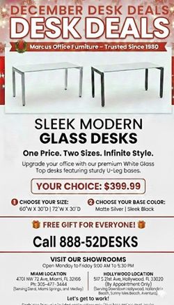 Sleek Modern Glass Desks