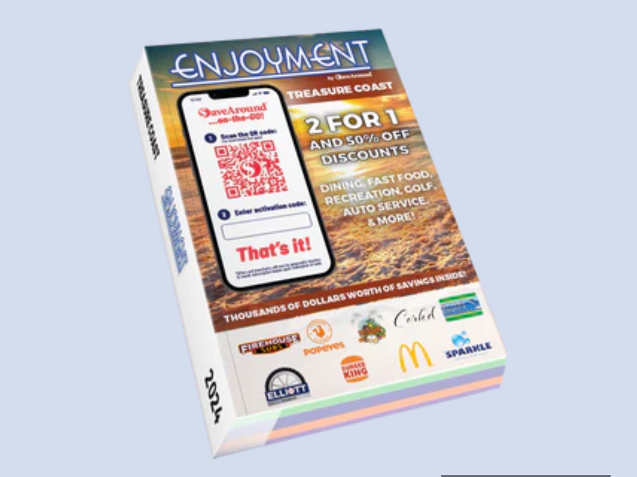 Treasure Coast Discount Book-Enjoyment by Save Around Reg.$35.00 Only - $20.00 WOW - What a GREAT Deal - 1 coupon Pays Entire Book  