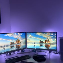 Hp Desktop And Dual Monitors 