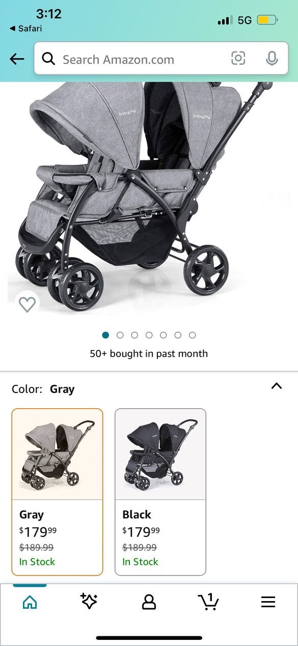 Baby joy Double Stroller 