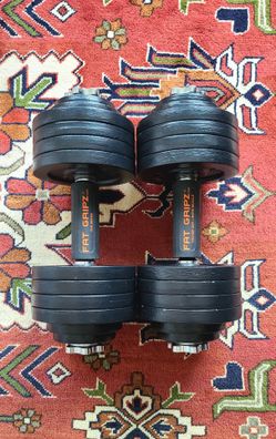 Adjustable Dumbbells set (w/Fat Gripz).