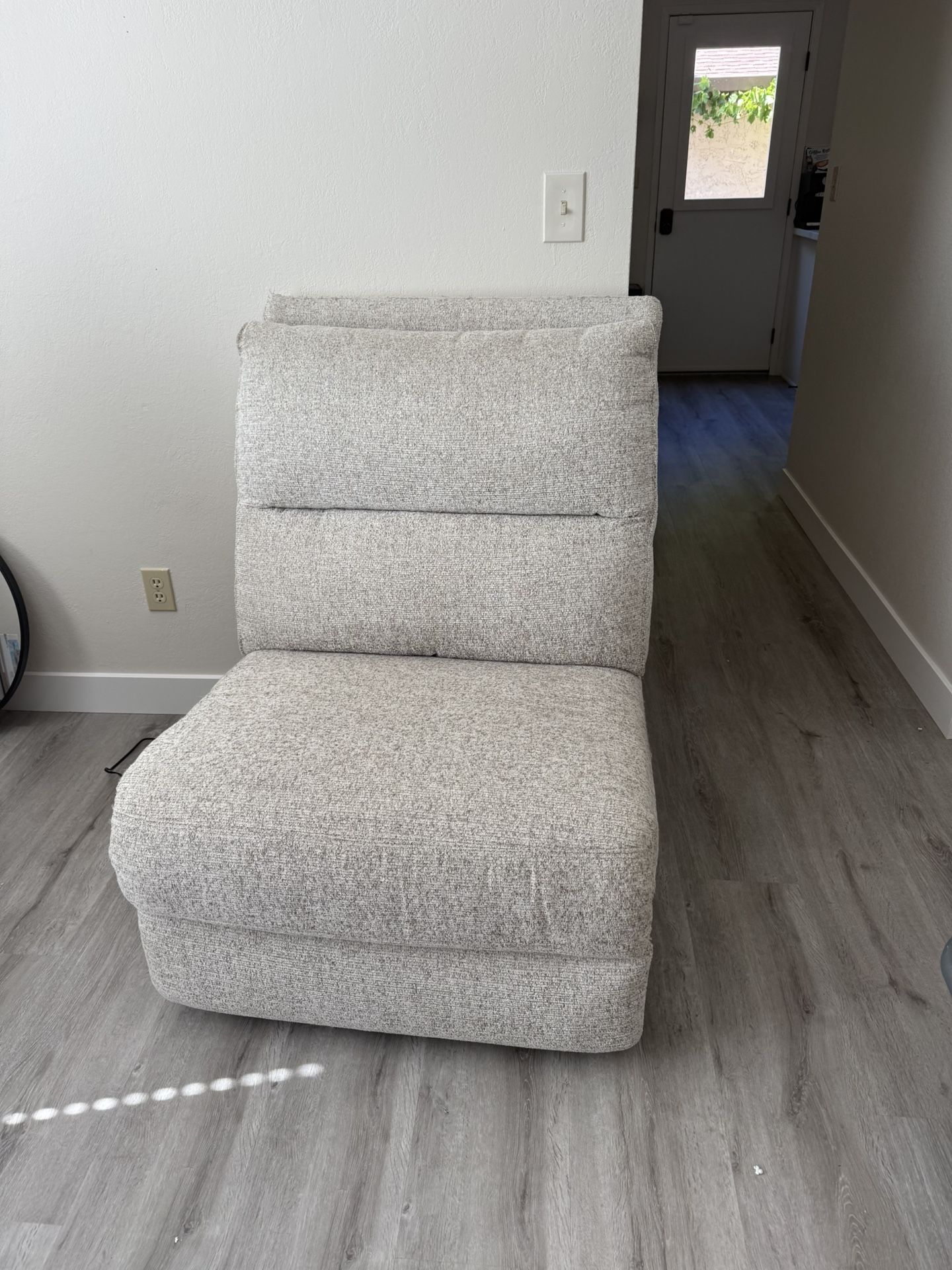 Armless recliner With power headrest