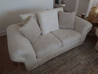 White Southwestern Style Love Seat