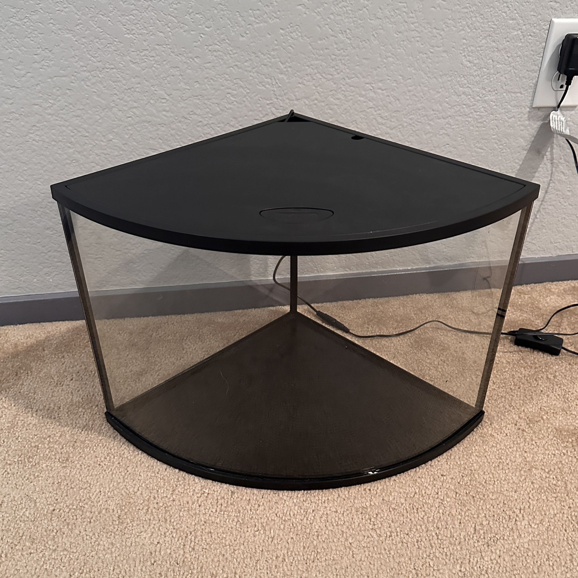 6 Gallon Corner Glass Aquarium Fish Tank