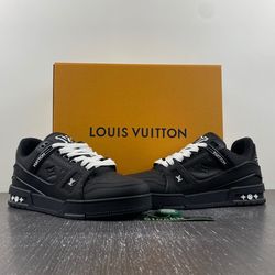 Louis Vuitton Trainer – Black Embossed Monogram