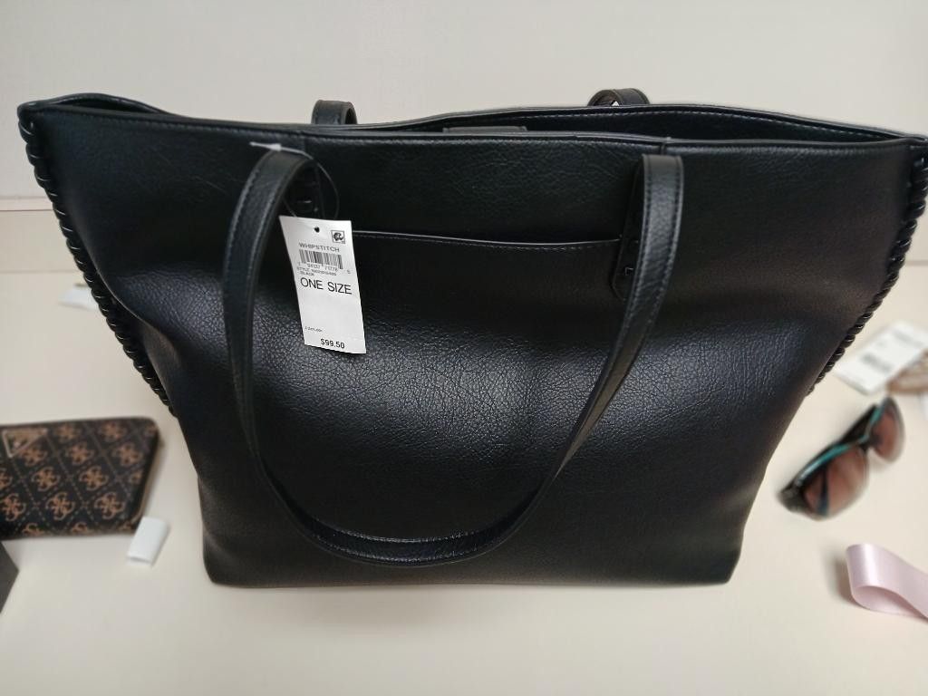 Women's Tote Bag  Style&Co Brand New Leather Black