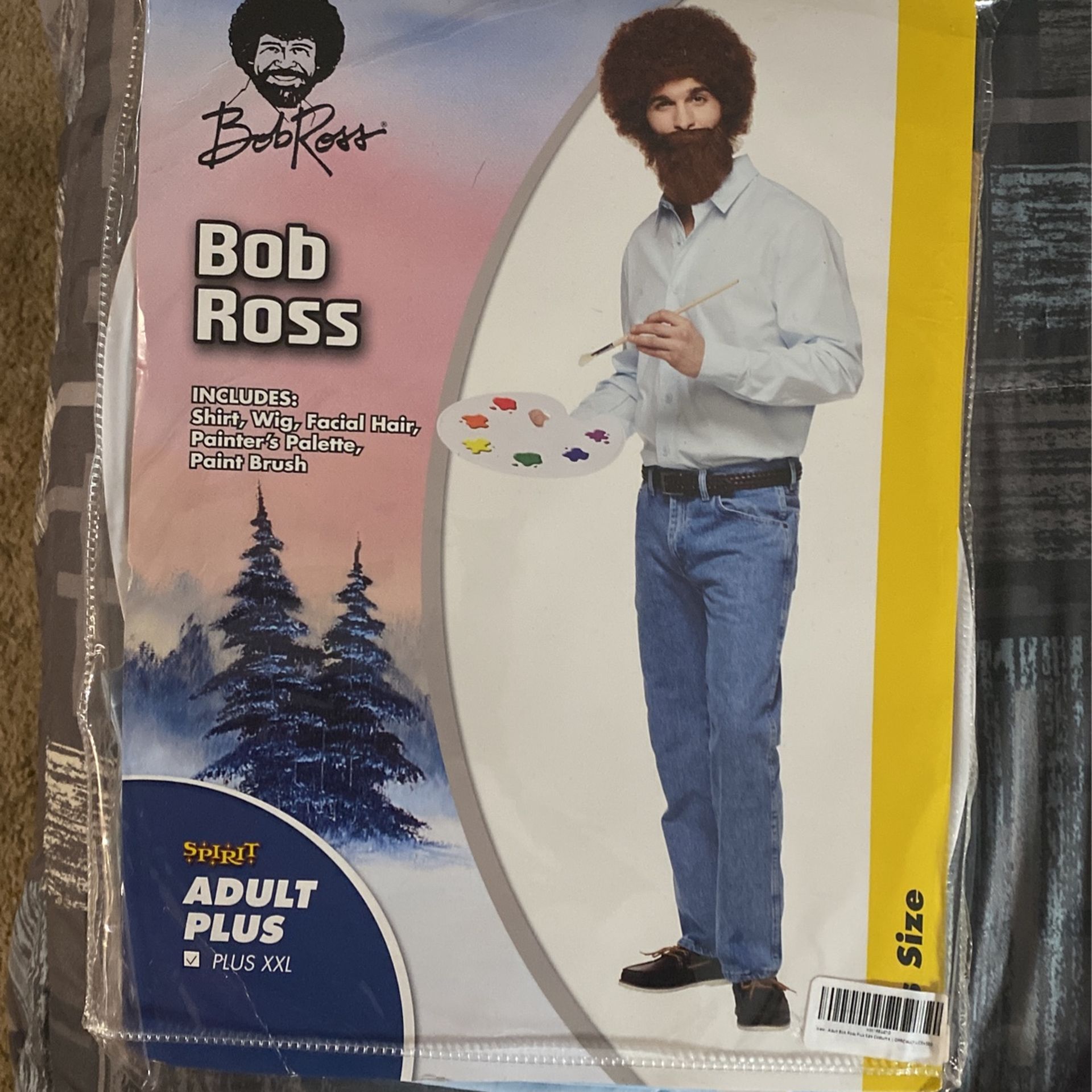 Spirit Halloween Adult Bob Ross Costume Plus XXL