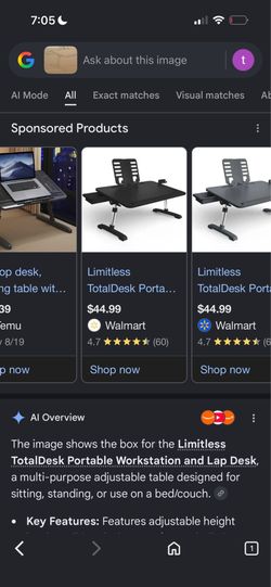 Adjusting work station LIMITLESS (black) NEW