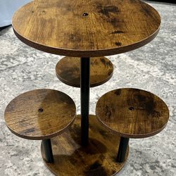 5-Tier shelves round brown