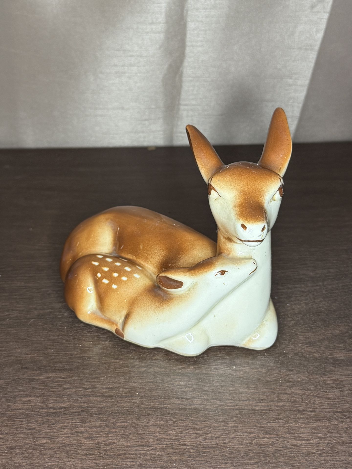 Vintage Porcelain Doe And Fawn