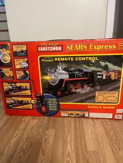 BRAND NEW RARE 2003 COMPLETE TRAIN SET.  REMOTE CONTROL.  STEAM ENGINE. 🚂🚂  BEST OFFER.  NOT FREE!!!!