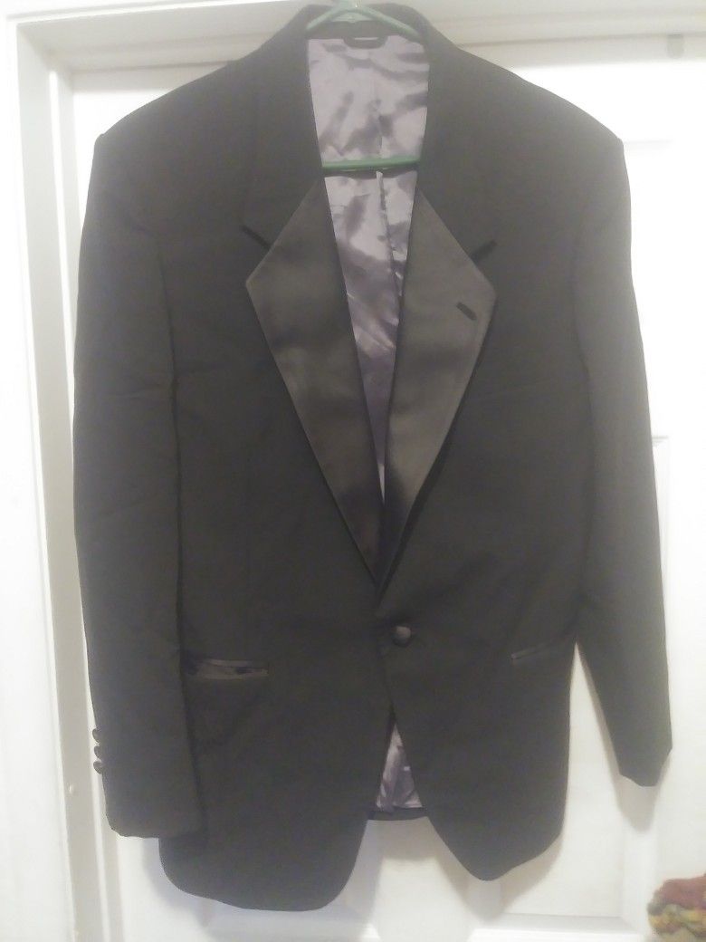 Christine Dior Black Tuxedo Jacket Size 44 Used