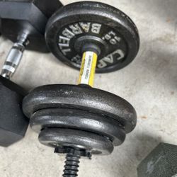 one 40lb asjustable dumbbell