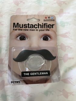Boys pacifiers with mustache