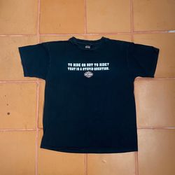 Harley-Davidson Holoubek 2000’s El Cajon Ca Stupid Question T Shirt Vintage made in USA size XL