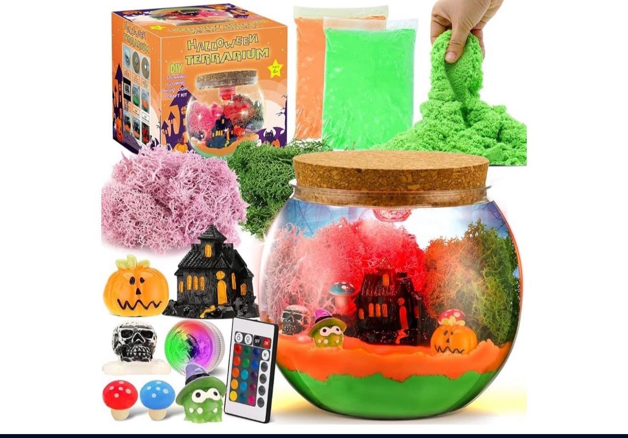 Halloween π Terrarium Kit For Kids Glowing Night Light Kraft Kit