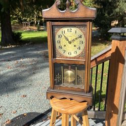 Two Antique Wall  31 Day Clock