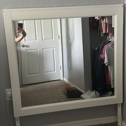 White Dresser Mirror 
