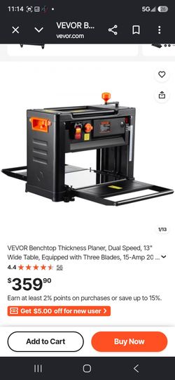 Benchtop Wood Planer 13 inch wide surface Brand New